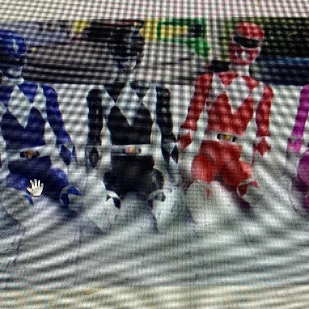 Power Ranger Blue, Black, Red & Pink Action Figure Set
